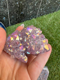 Natural Angel Aura Amethyst Cluster – 232 g