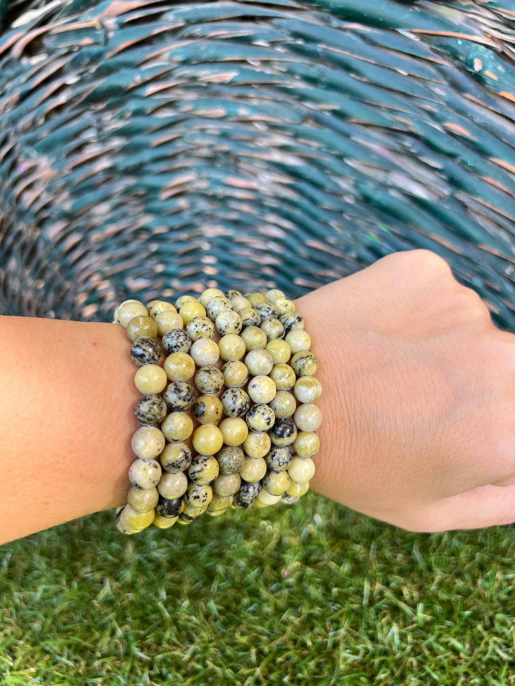 Natural Serpentine 8mm Beaded Bracelet | Protection, Renewal & Kundalini Energy Crystal Bracelet