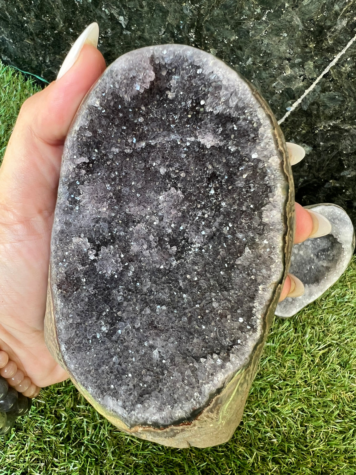 Natural Amethyst Druzy Freeform – Polished Standing Crystal | 723 g