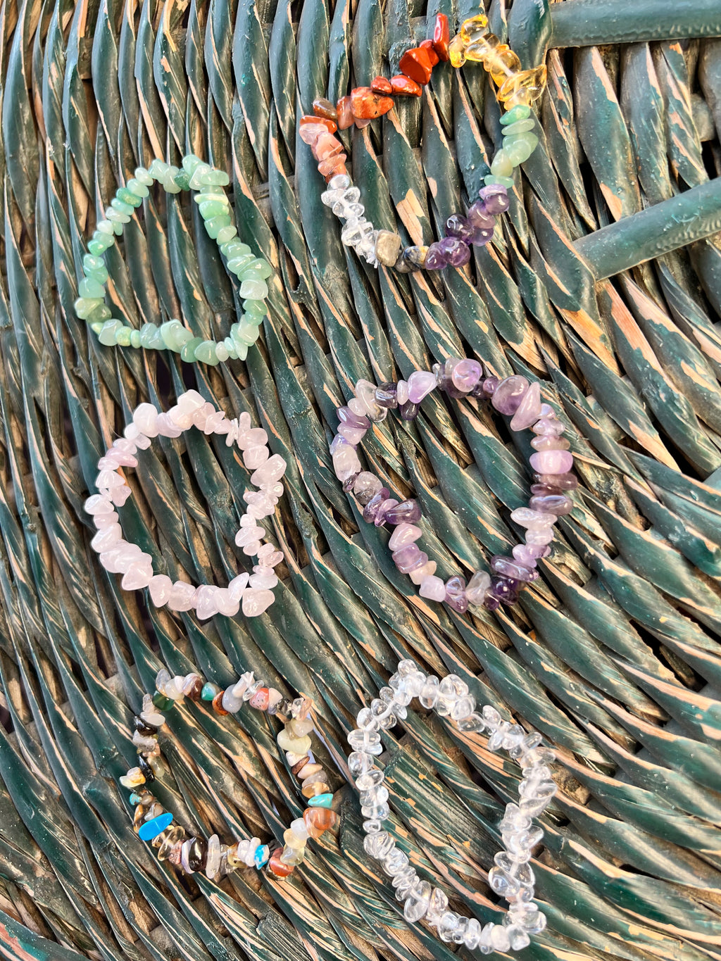 Natural Crystal Chip Full Bracelet Collection