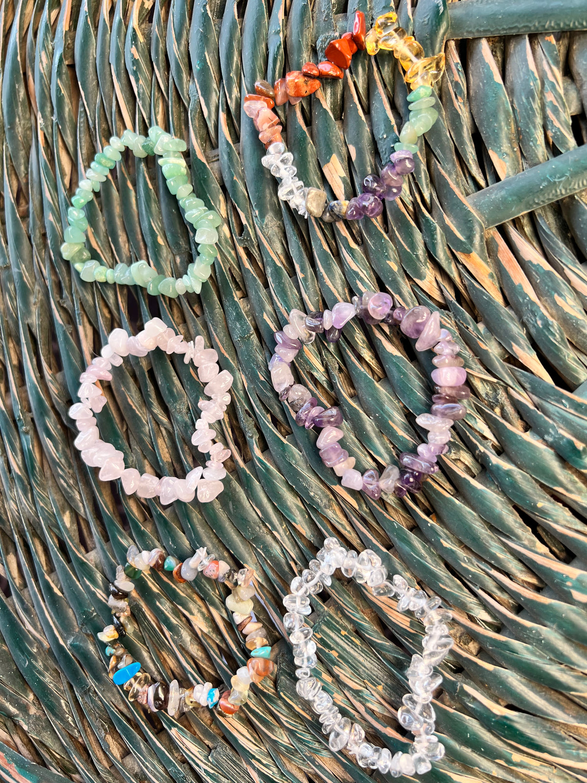 Natural Crystal Chip Full Bracelet Collection