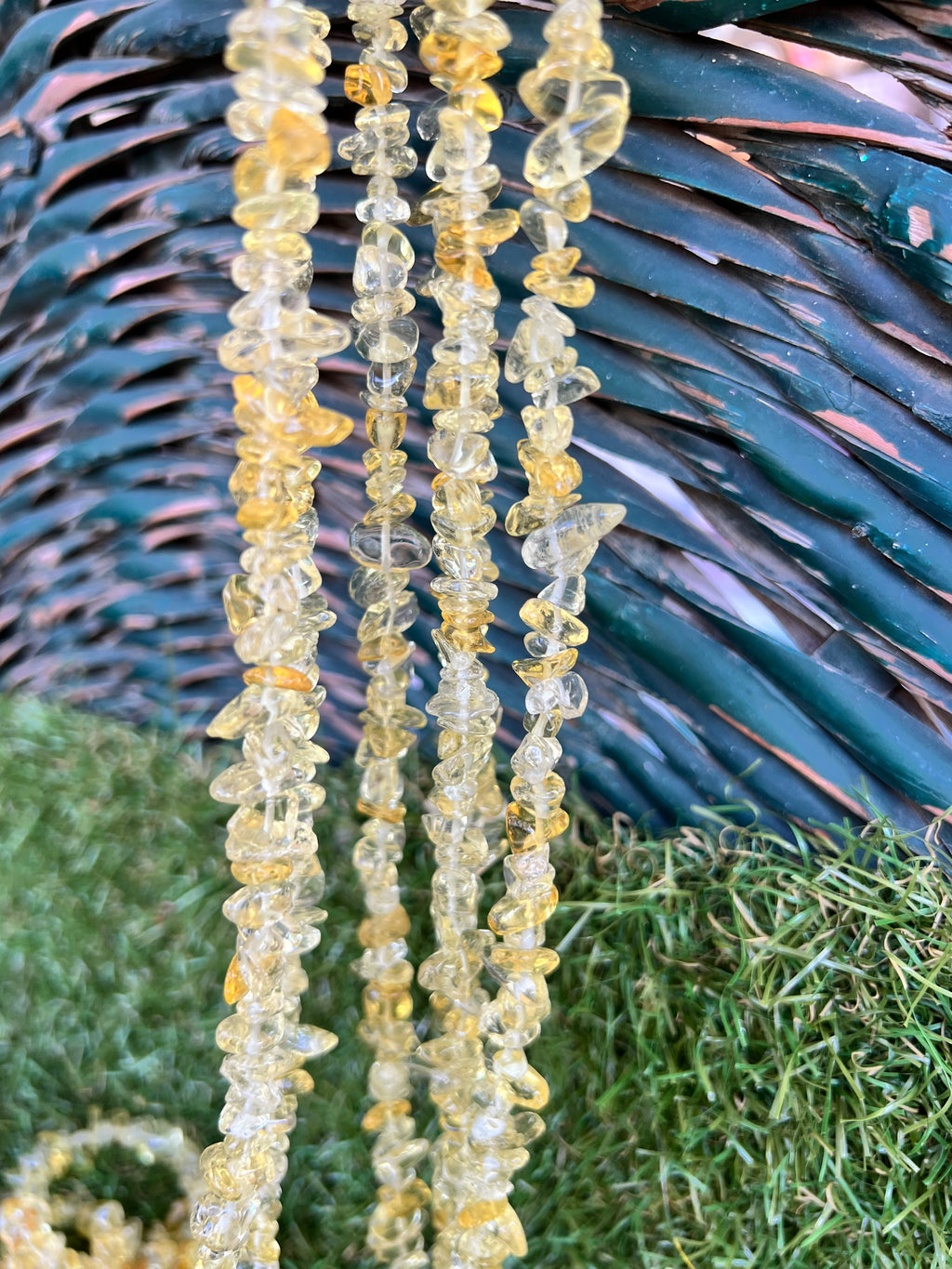 Natural Citrine Chip Necklace | Genuine Irregular Gemstone Chips | Abundance, Success & Positive Energy