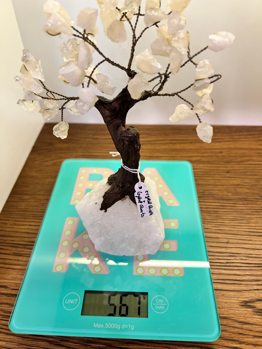 Natural Clear Quartz Crystal Tree on Raw Clear Quartz Base