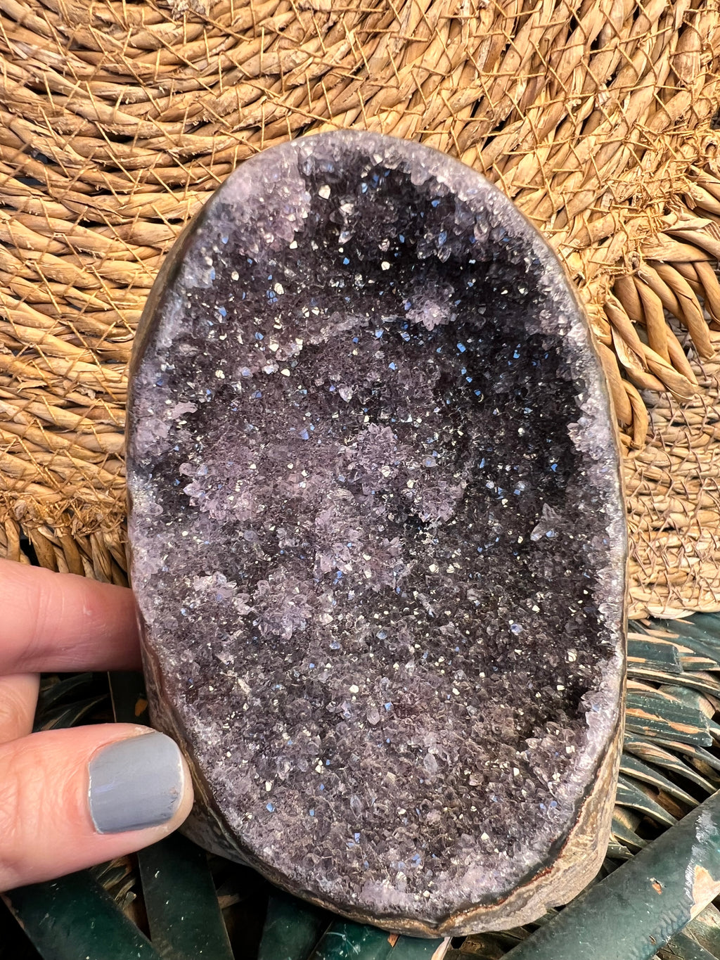 Natural Amethyst Druzy Freeform – Polished Standing Crystal | 723 g
