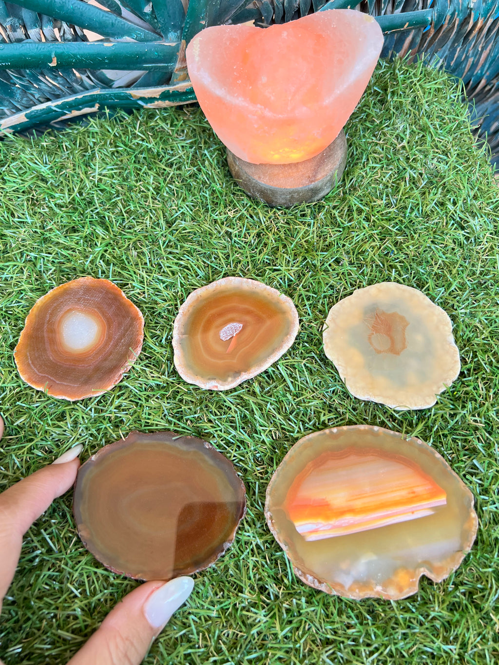 Natural Agate Eye Slice – Protection, Intuition & Grounding | 46g