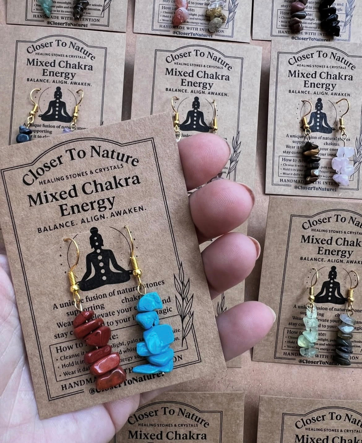 Natural Crystal Chip Earrings Collection
