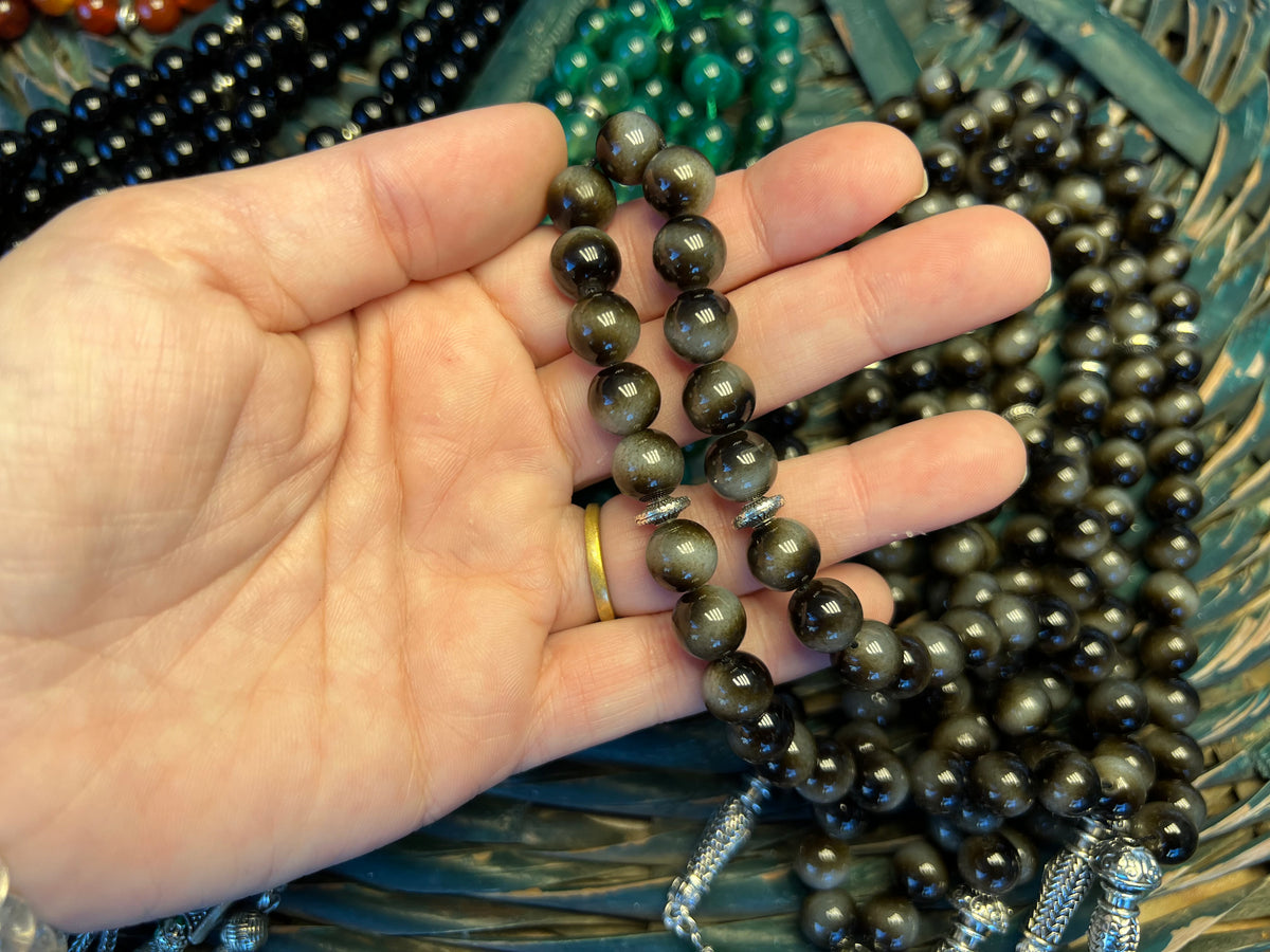 Natural Gemstone Rosary (Misbaha/Tasbih) – Prayer Beads for Peace, Protection & Mindfulness