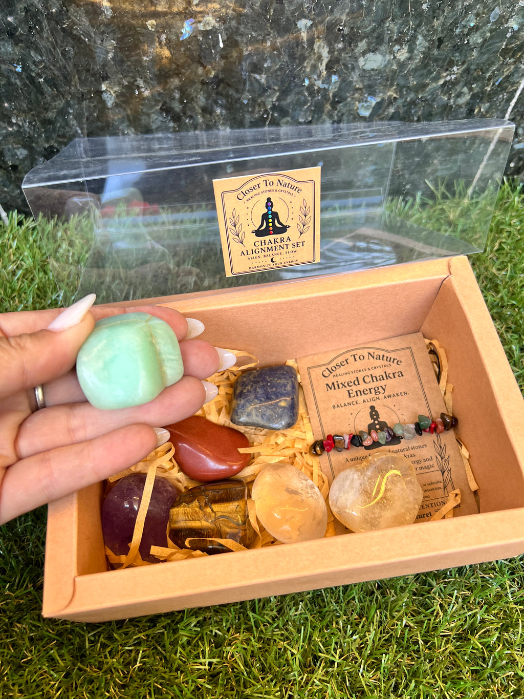 Seven Chakra Alignment Intention Crystal Gift Set