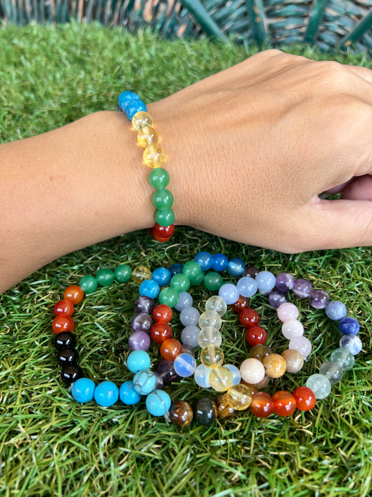 Natural Seven Chakra Gemstone Bracelet – Balance, Energy & Alignment | 8mm