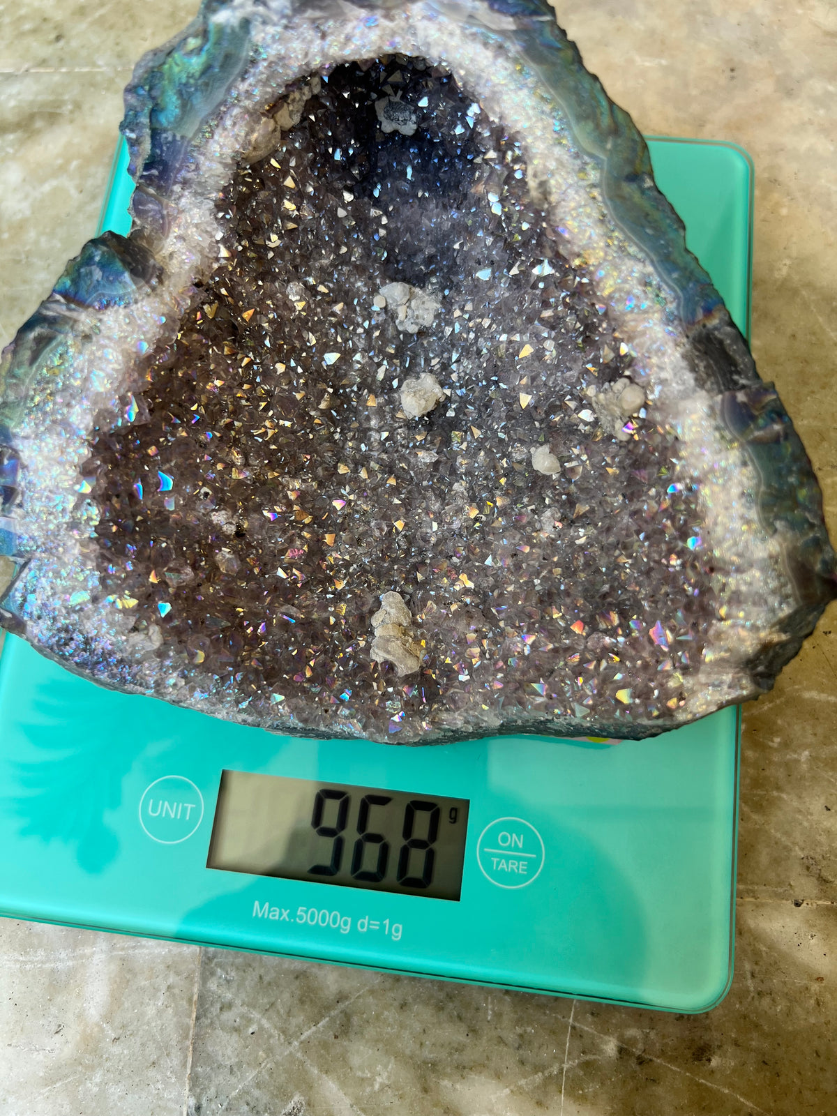 Natural Angel Aura Amethyst Geode – 968 g
