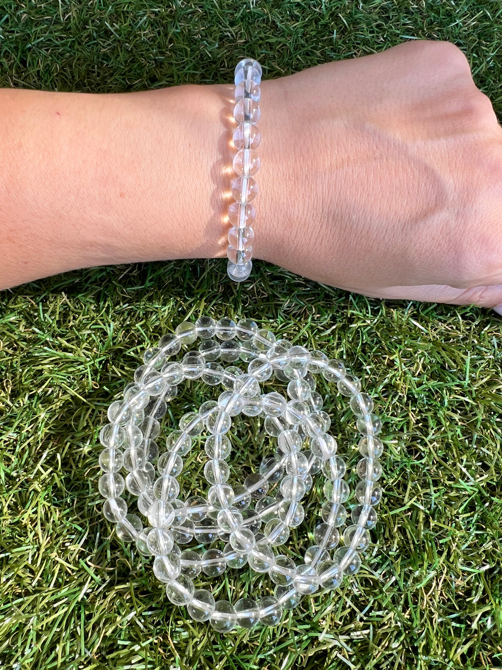 Natural Clear Quartz Bracelet | 8mm - High Clarity | Clarity, Energy Amplification & Harmony by Hu