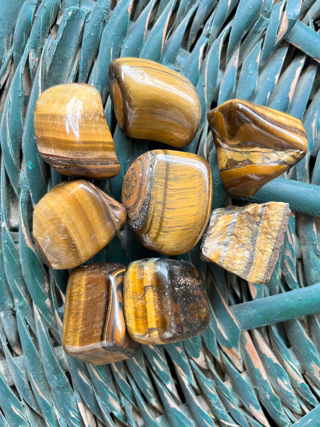 Natural Polished Tiger’s Eye Tumble Stone