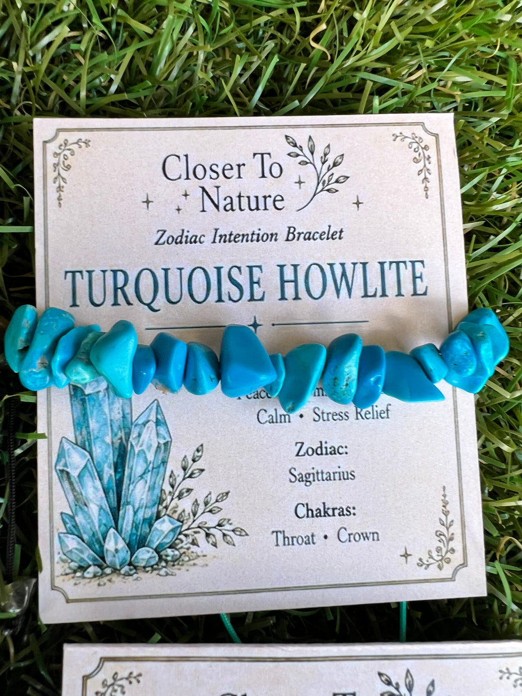 Turquoise Howlite Zodiac Bracelet – Peace, Communication & Calm | Sagittarius, Gemini & Virgo