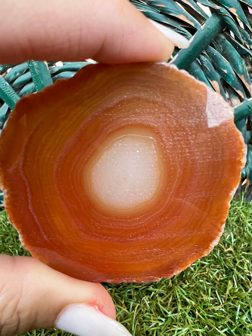 Natural Agate Eye Slice – Grounding, Balance & Protection | 36 g