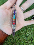 Natural 7 Chakra Gemstone Pendant Necklace – 8 cm