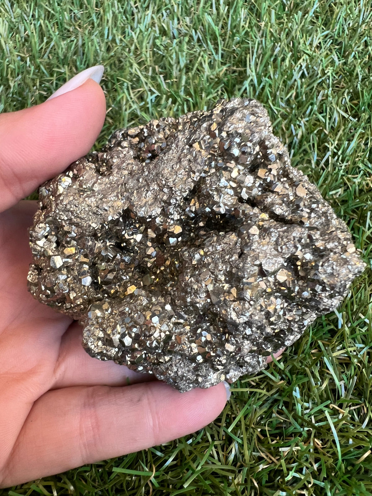 Natural Large Pyrite Crystal Clusters | Fool’s Gold Mineral Specimen - 537 Grams