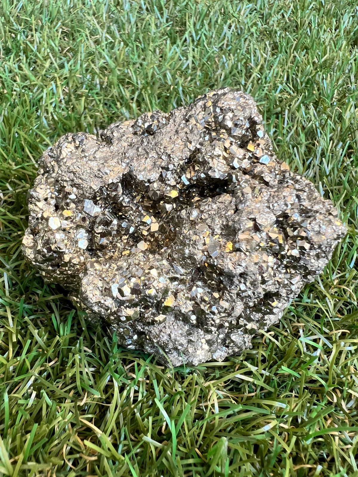 Natural Large Pyrite Crystal Clusters | Fool’s Gold Mineral Specimen - 537 Grams
