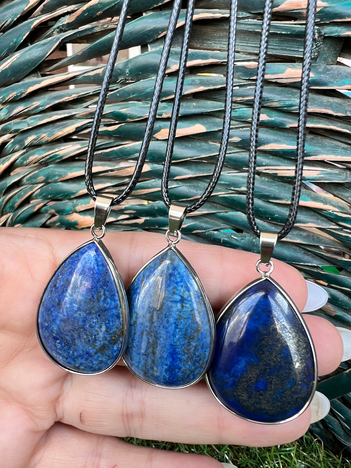 Lapis Lazuli Silver-Plated Teardrop Necklace – Truth, Wisdom & Communication