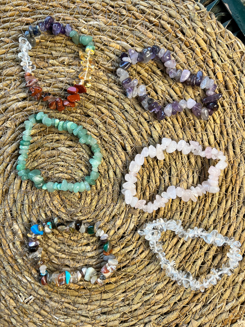 Natural Crystal Chip Full Bracelet Collection