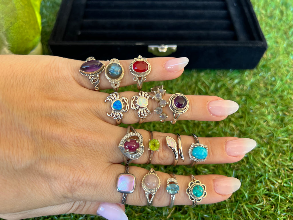 Natural Indian Ruby Ring in 925 Italian Sterling Silver | Genuine Ruby with Zircon Accents
