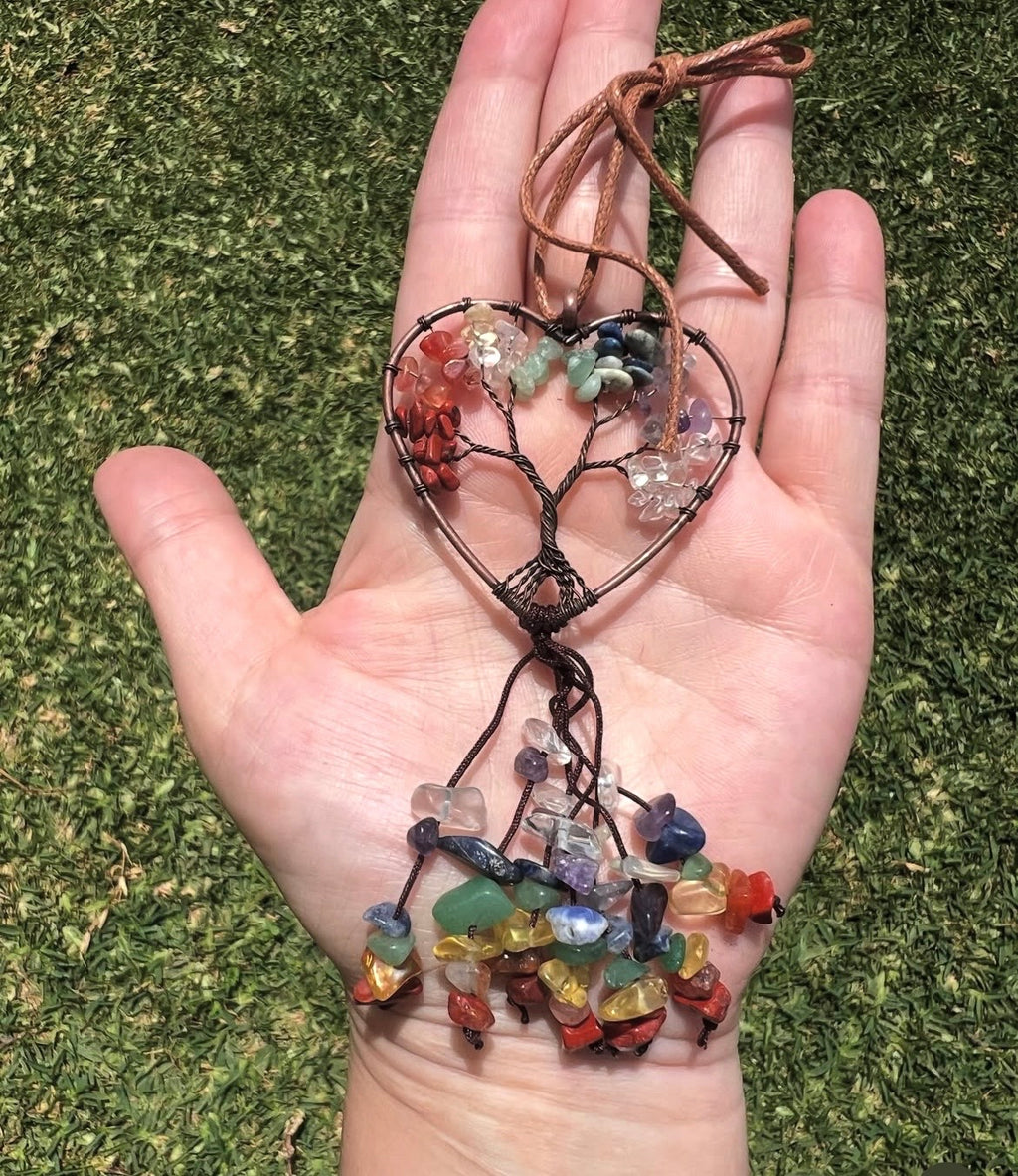 Small Seven Chakra Tree of Life Hanging Charm