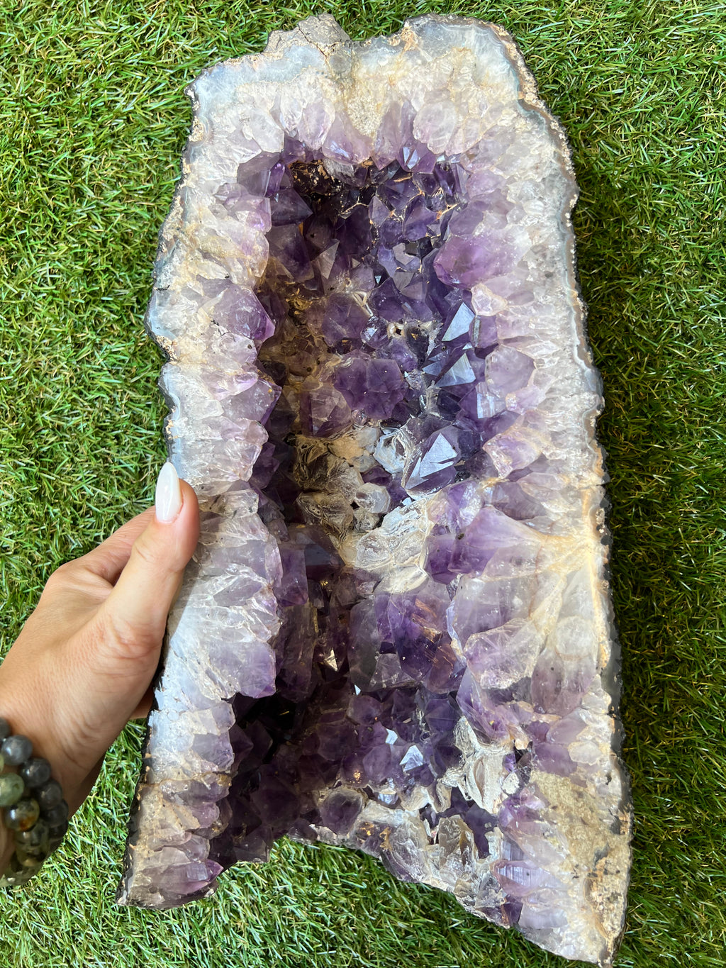 Natural Amethyst Cathedral Geode with Calcite – 7.55 kg