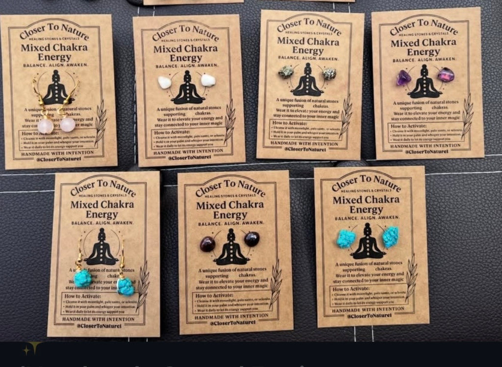 Natural Crystal Stud Earrings Collection