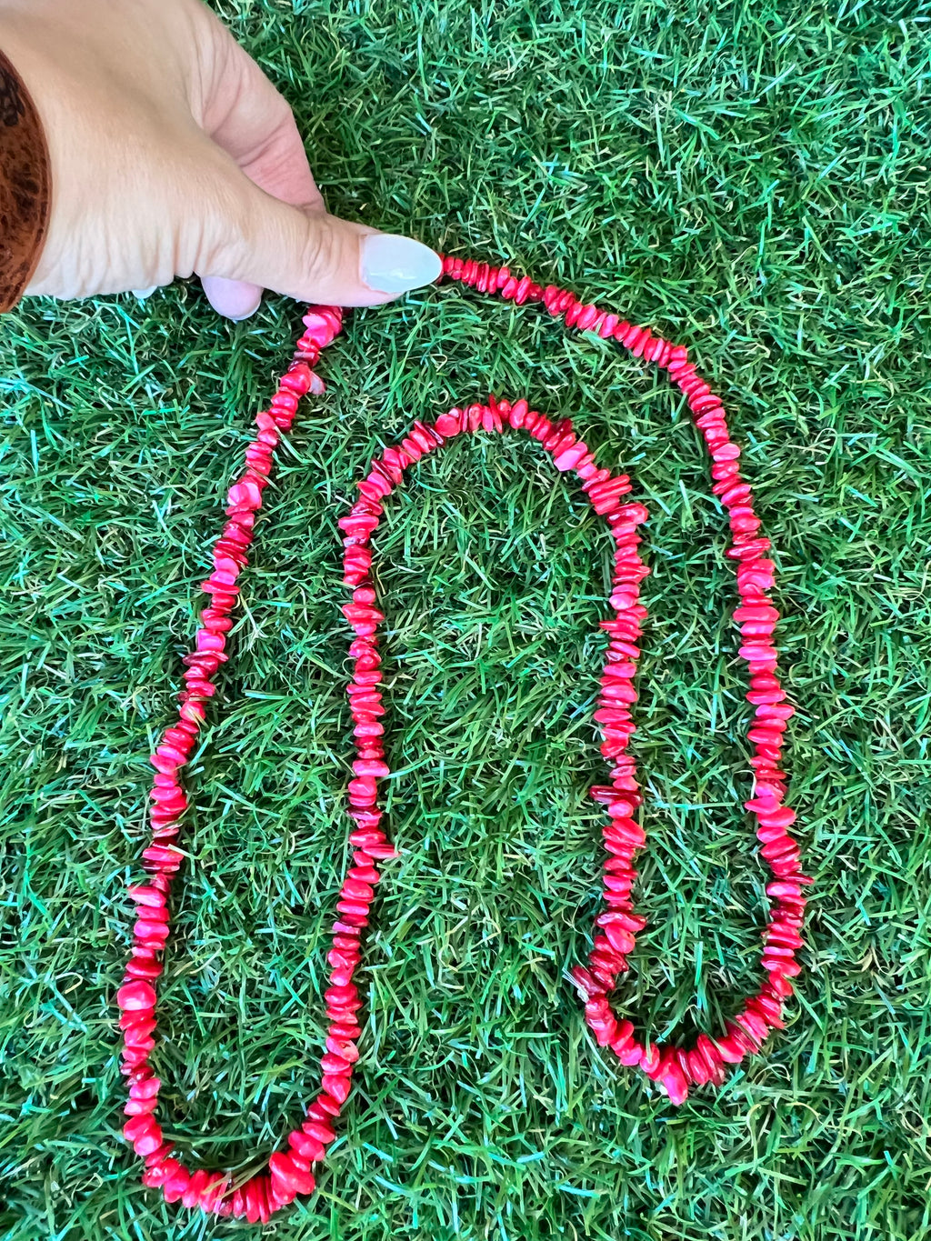 Natural Dyed Shell Chip Necklace | Lightweight Coastal Style Necklace