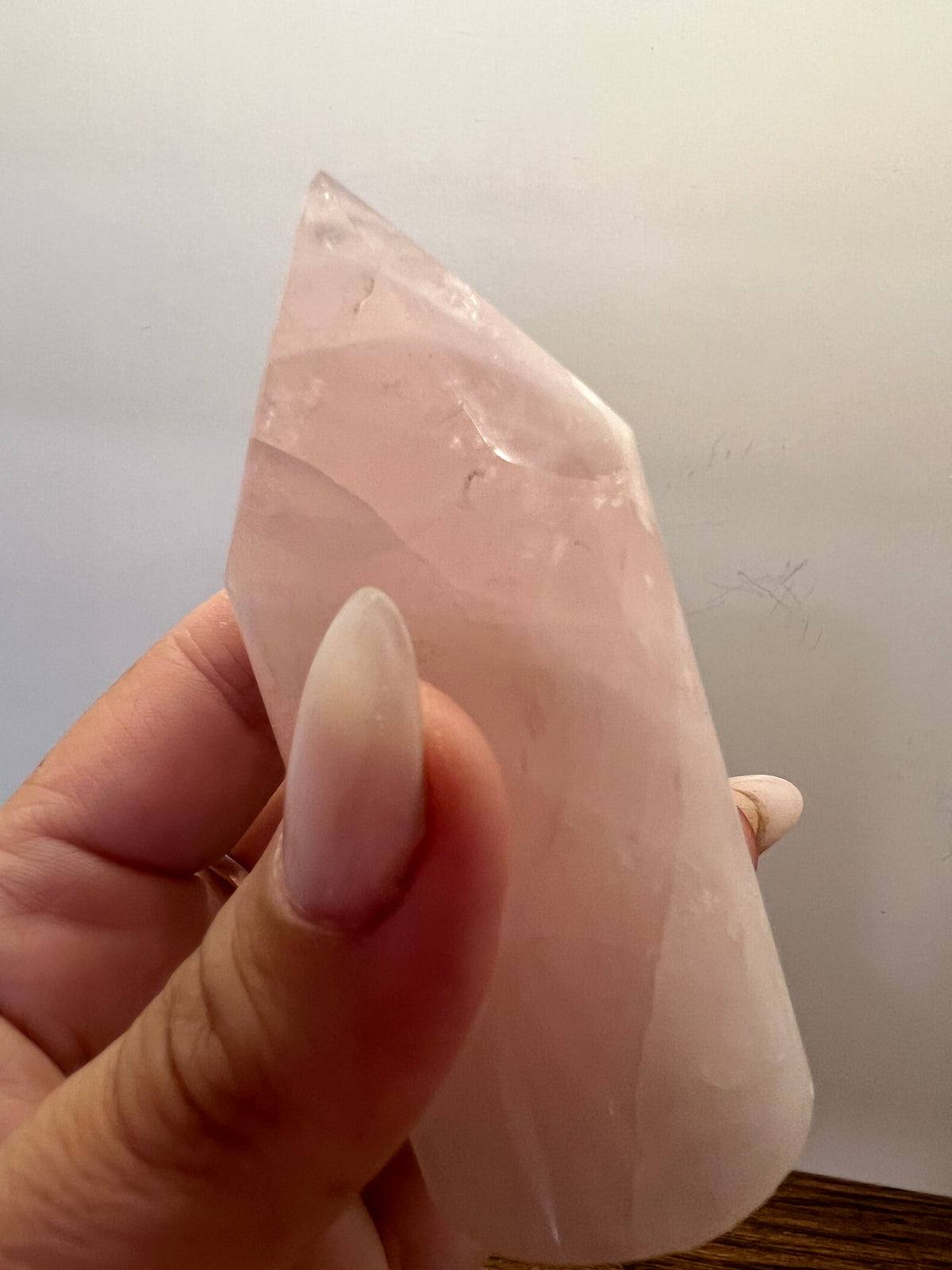 Natural Rose Quartz Cylindrical Tower | Love & Emotional Healing Crystal Point