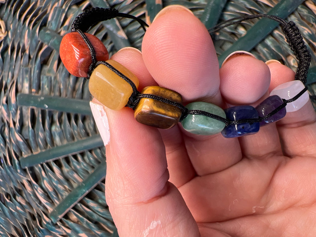 Natural 7 Chakra Crystal Bracelet | Energy Balance • Meditation • Healing