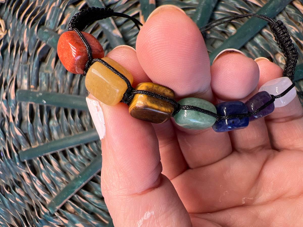 Natural 7 Chakra Crystal Bracelet | Energy Balance • Meditation • Healing