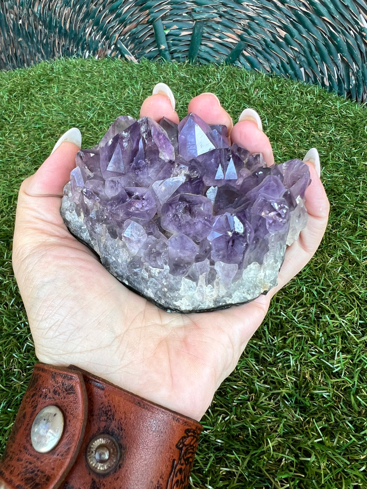 Natural Deep Purple Amethyst Cluster – 379 g | Calm, Protection & Intuition