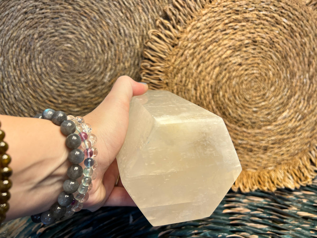 Honey Calcite Statement Crystal Tower – 2,123 g
