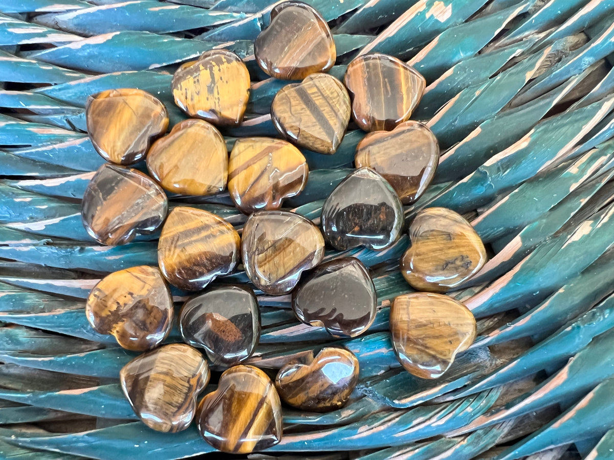 Natural Tiger’s Eye Mini Crystal Heart