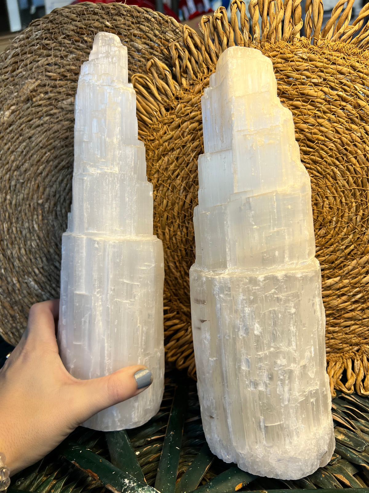 Natural Selenite Tower Lamp – Cleansing & Peace ~ 3 KG