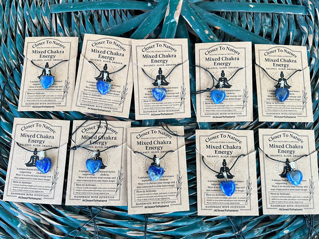 Natural Lapis Lazuli Heart Necklace