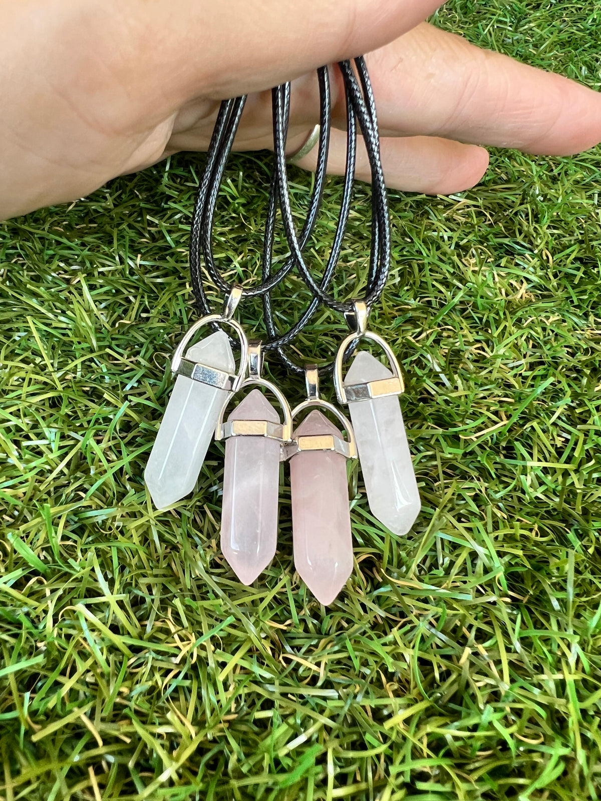 Natural Rose Quartz Hexagonal Point Pendant Necklace | Love, Self-Love & Emotional Healing