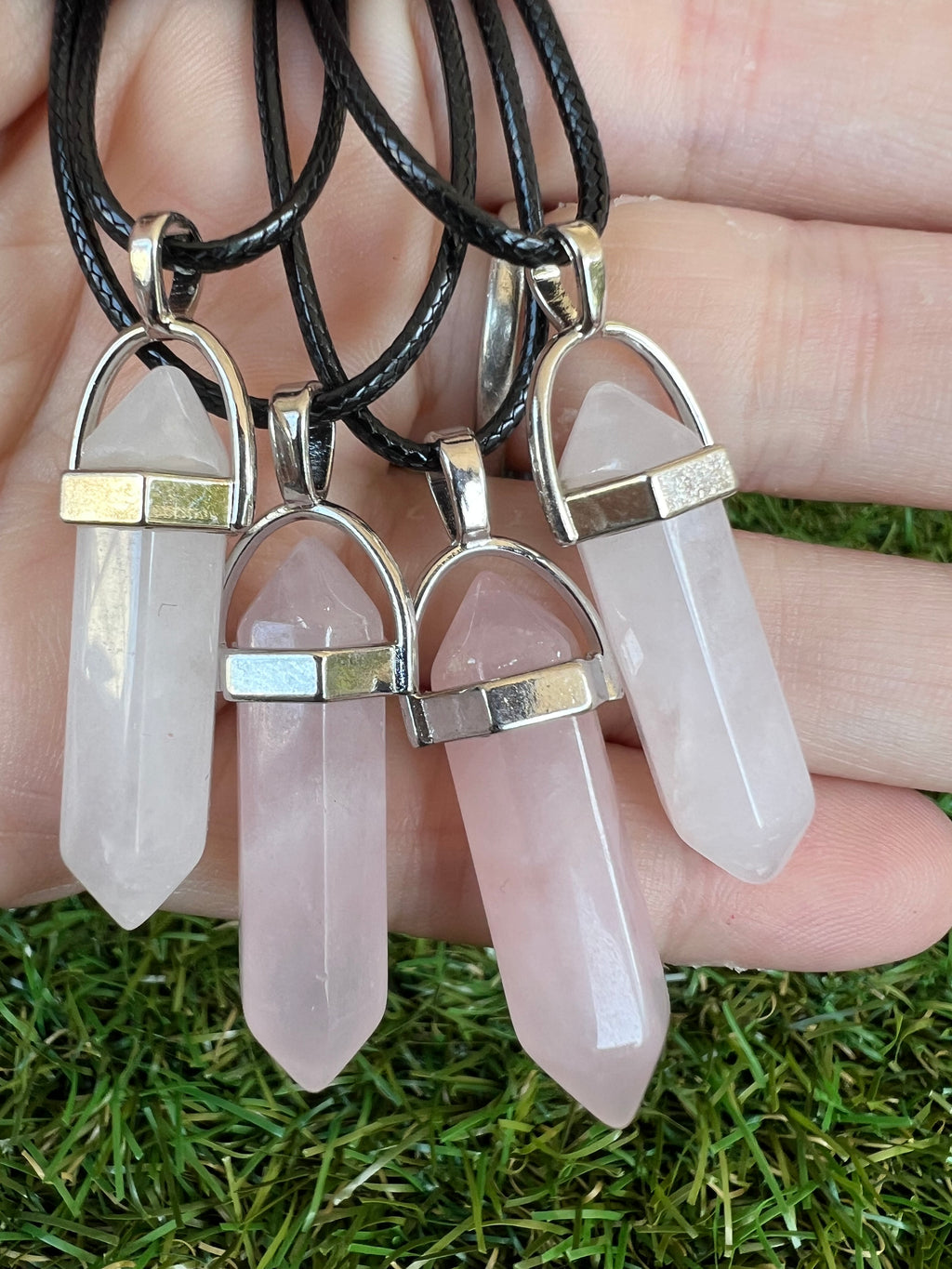 Natural Rose Quartz Hexagonal Point Pendant Necklace | Love, Self-Love & Emotional Healing