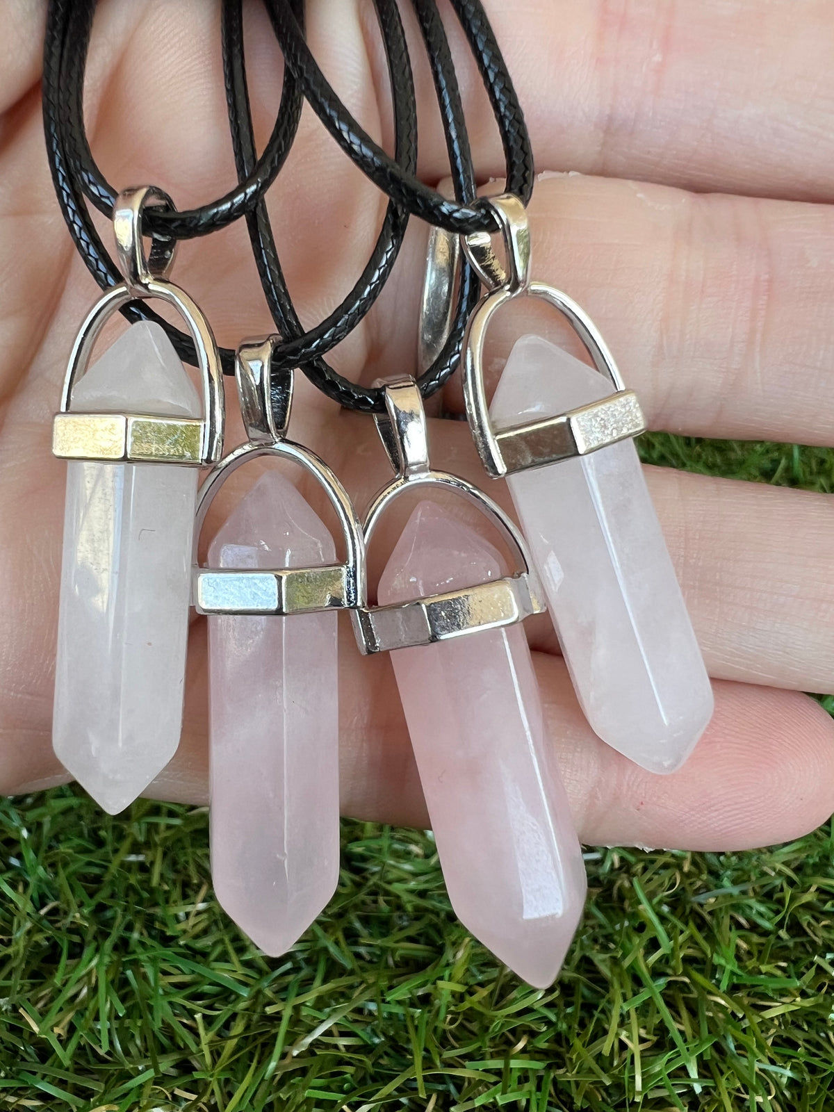 Natural Rose Quartz Hexagonal Point Pendant Necklace | Love, Self-Love & Emotional Healing