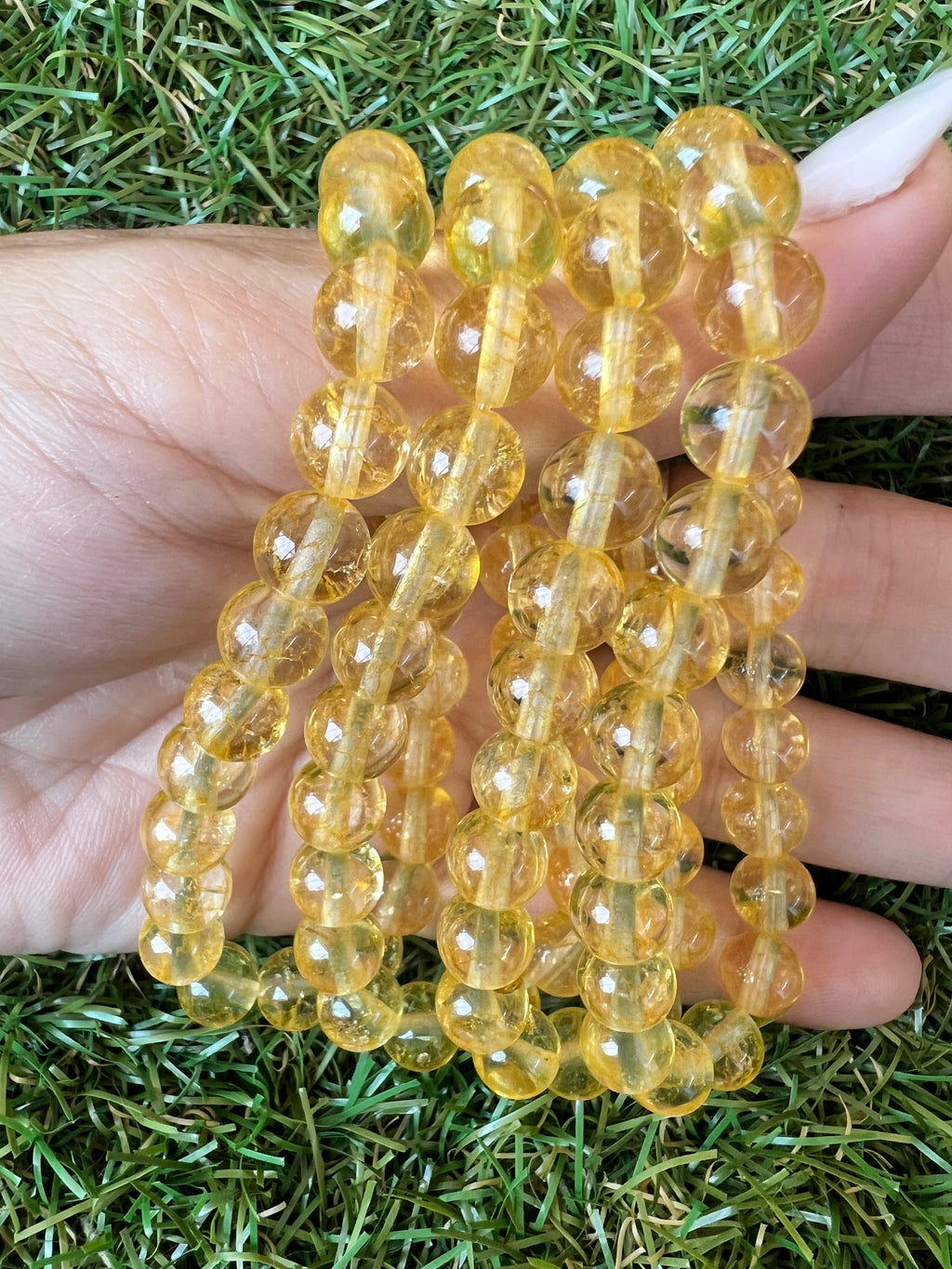 Citrine Bracelet Classic Grade – 8 mm Genuine Crystal Beads | Abundance & Prosperity