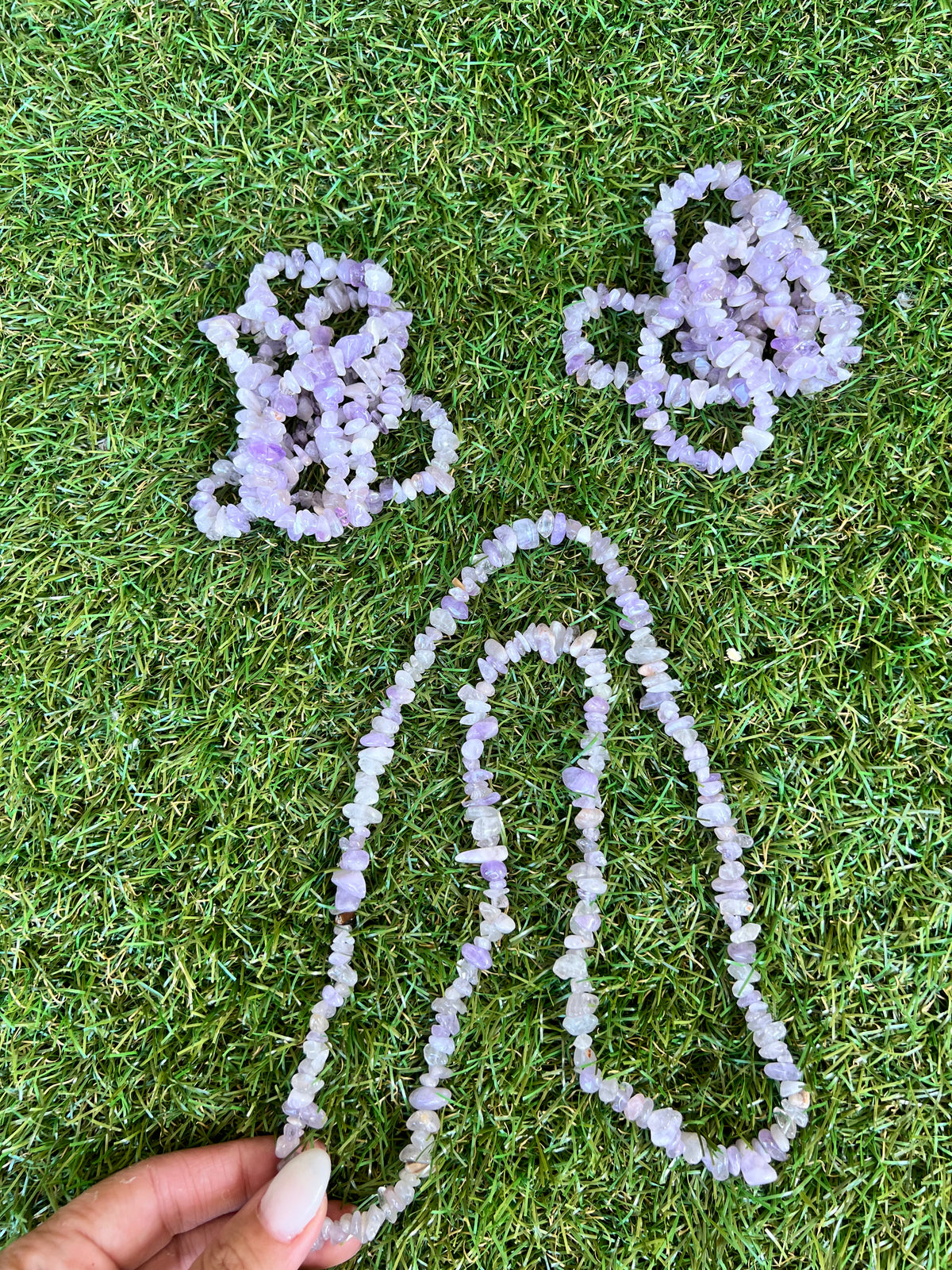 Natural Lavender Amethyst Chip Necklace | Genuine Irregular Gemstone Chips | Peace, Intuition & Spiritual Protection