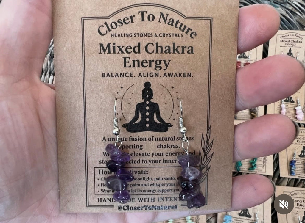 Natural Crystal Chip Earrings Collection