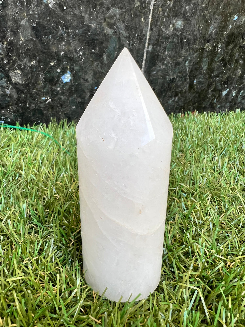 Natural Milky Quartz Cylindrical Tower | Clarity & Harmony Crystal Point