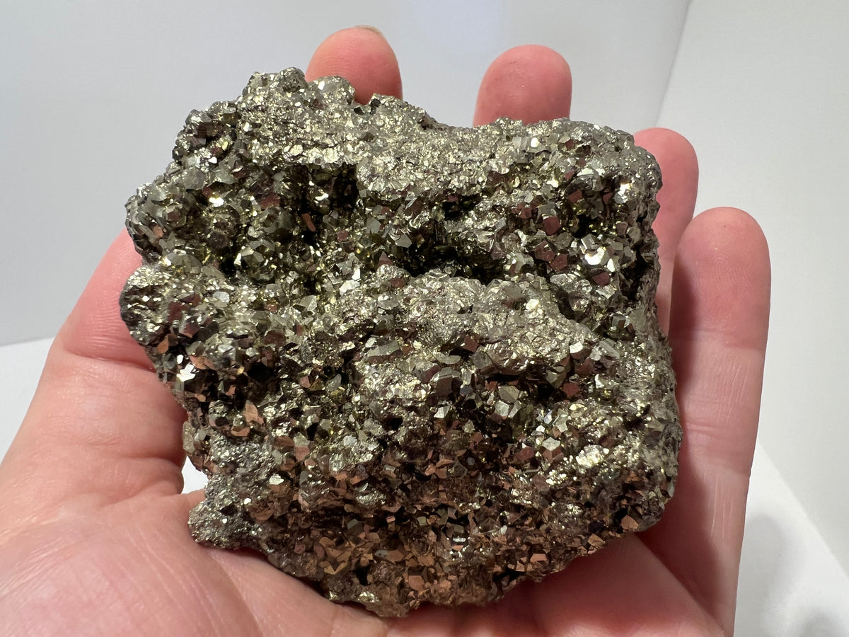 Natural Large Pyrite Crystal Clusters | Fool’s Gold Mineral Specimen - 537 Grams