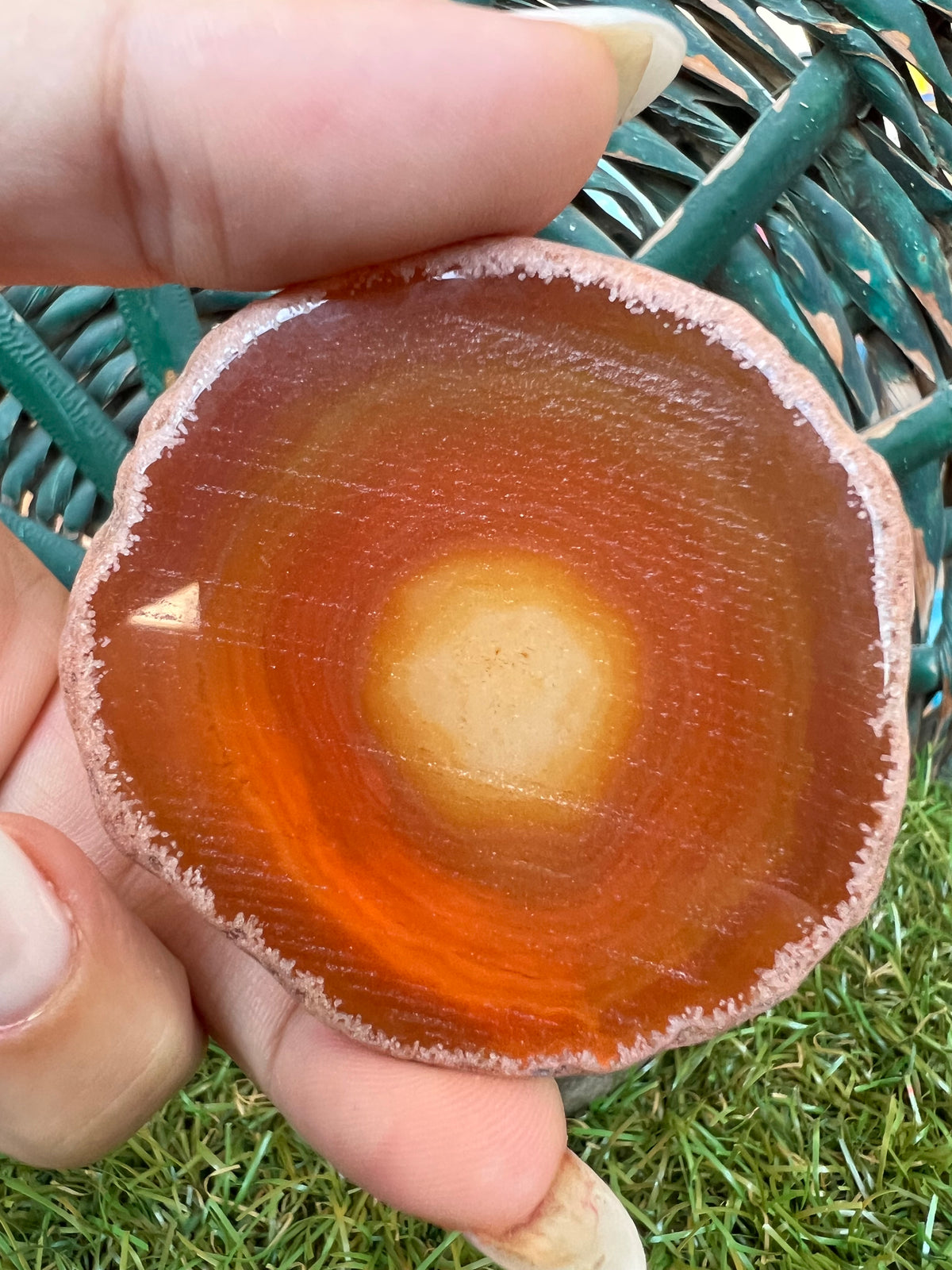 Natural Agate Eye Slice – Grounding, Balance & Protection | 36 g