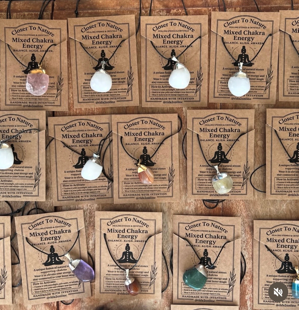 Natural Polished Crystal Pendant Necklace
