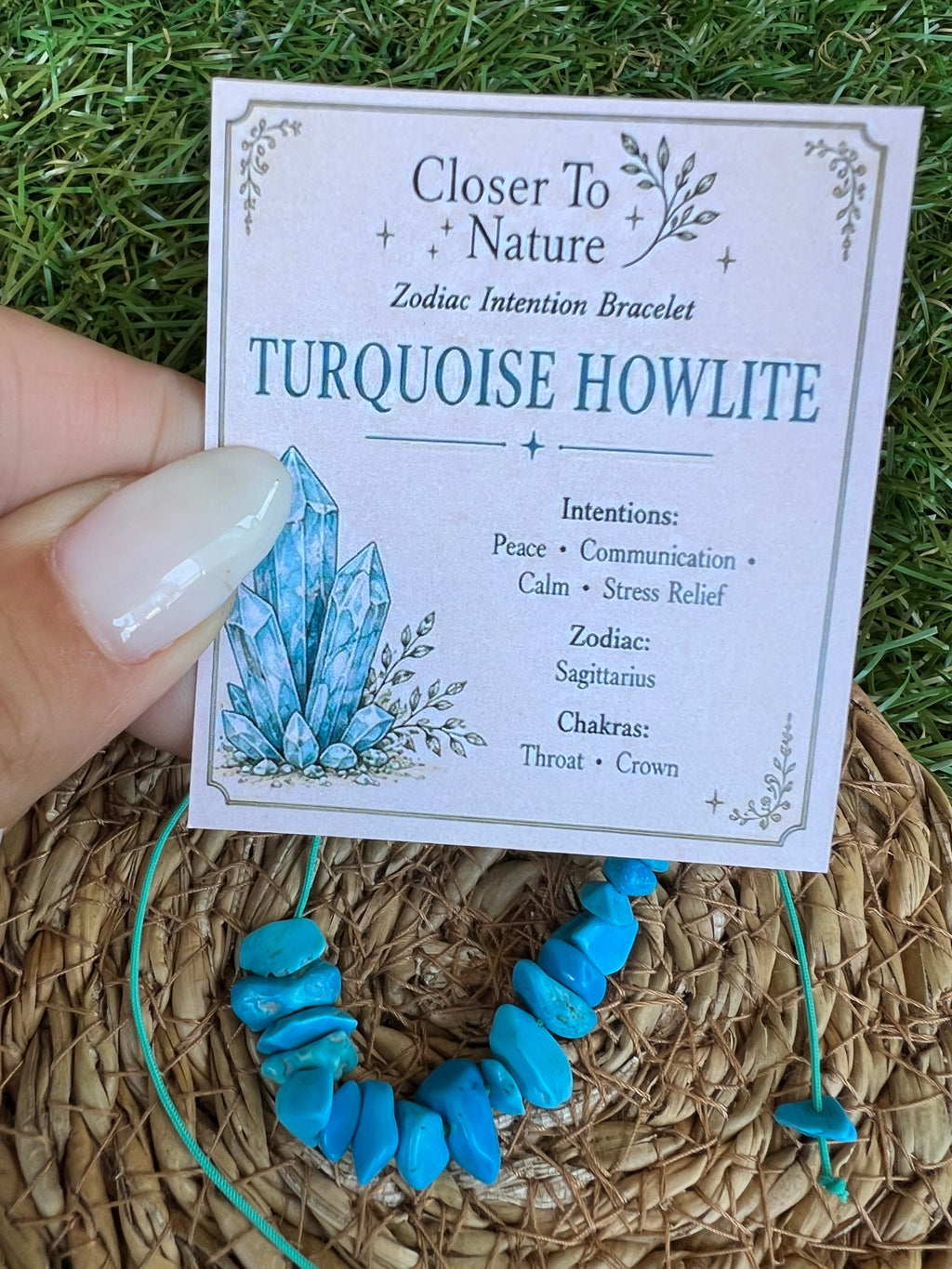 Turquoise Howlite Zodiac Bracelet – Peace, Communication & Calm | Sagittarius, Gemini & Virgo