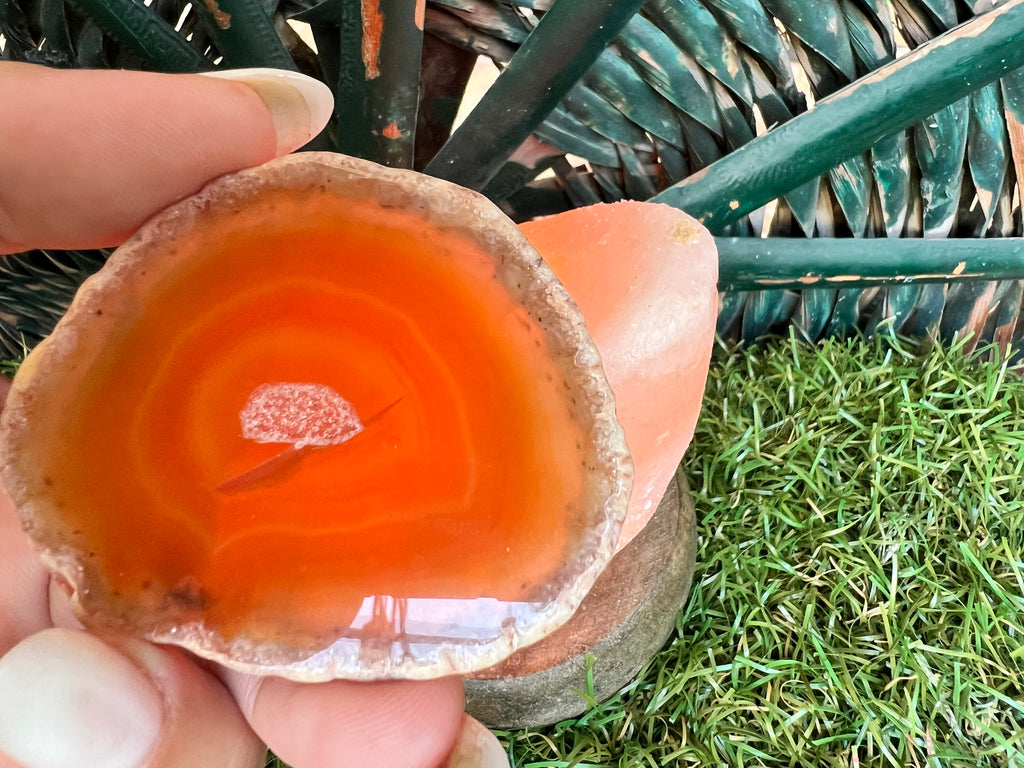 Natural Druzy Agate Slice – Energy, Balance & Protection | 38 g