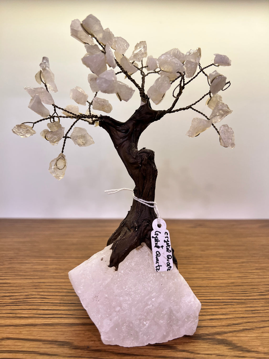 Natural Clear Quartz Crystal Tree on Raw Clear Quartz Base