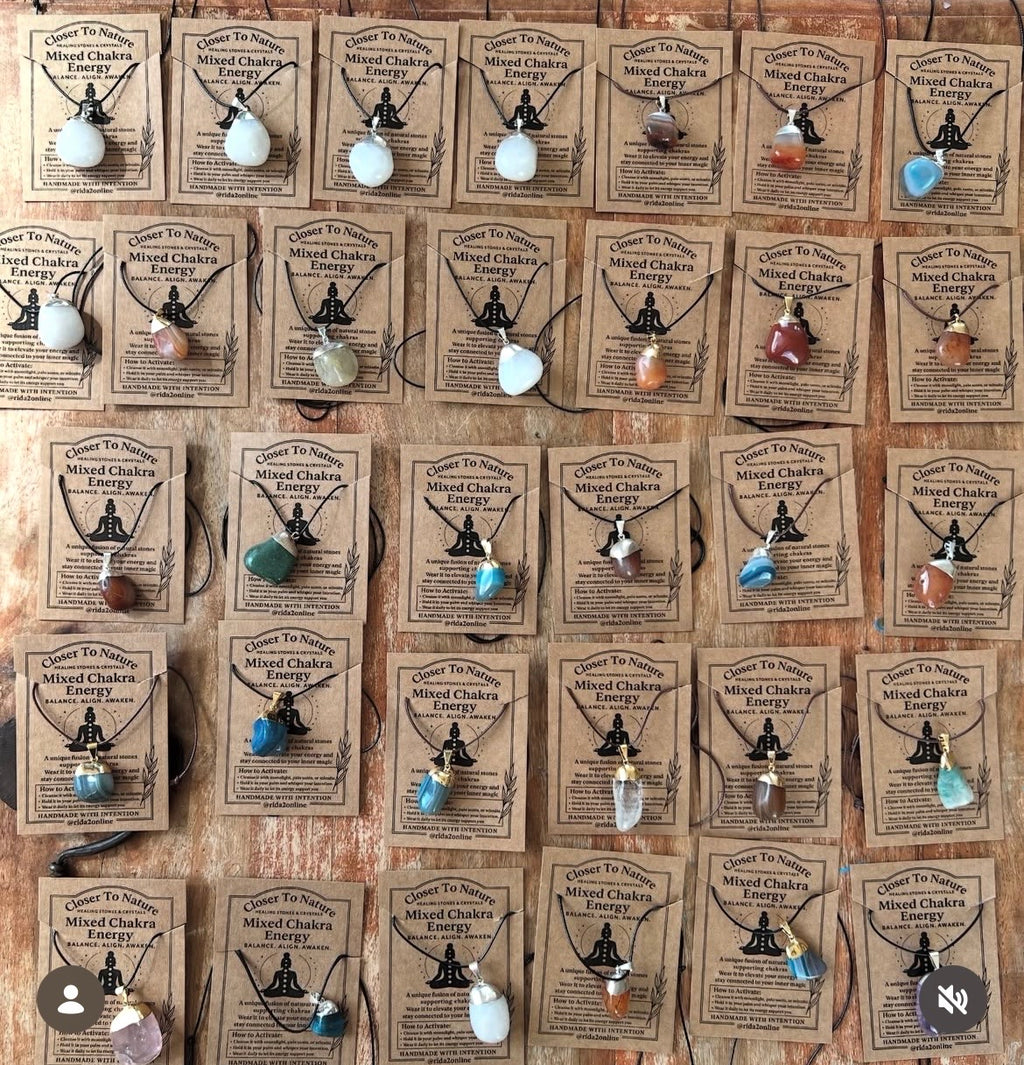 Natural Polished Crystal Pendant Necklace